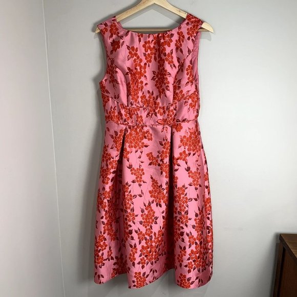 Adrianna Papell Pink Floral Midi Dress - Picture 2 of 11